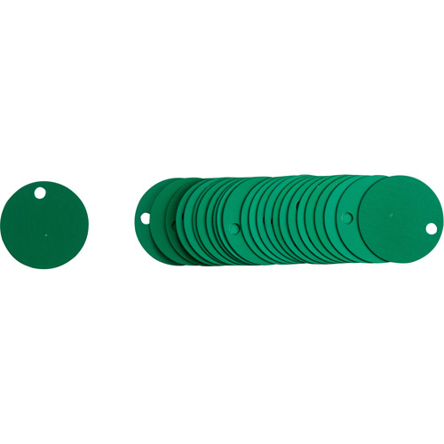 Blank Round Valve Tags, Aluminum, 2" dia Planification Entrepots Molloy