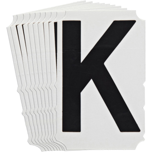 Quick-Align&reg;Individual Gothic Number and Letter Labels, K, 4" H, Black Planification Entrepots Molloy