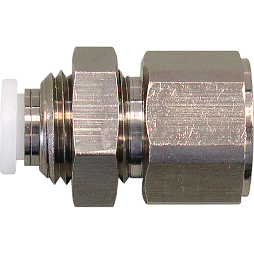 Topfit Female Threaded Bulkhead Connector Fitter, 1/4" Dia, Polymer Planification Entrepots Molloy