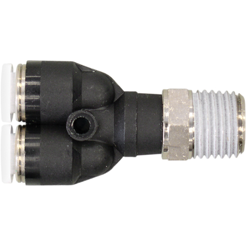 Topfit Male Threaded Y-Connector Fitting, 3/8" Dia, Polymer Planification Entrepots Molloy