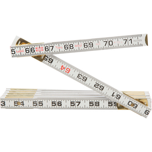 Red End&reg; Two Way&reg; Rule, 6' L, Wood, 1/16" Graduations Planification Entrepots Molloy