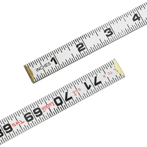 Red End&reg; Two Way&reg; Rule, 6' L, Wood, 1/16" Graduations Planification Entrepots Molloy