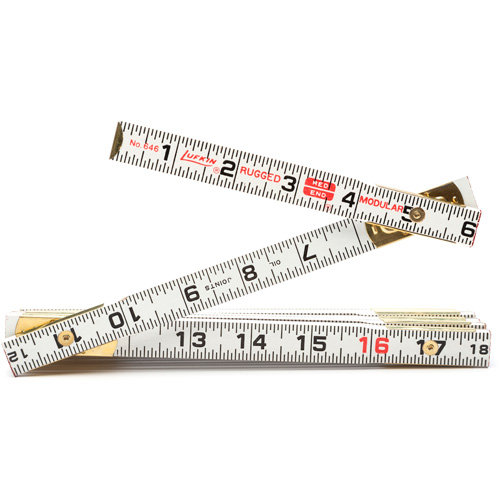 R&egrave;gle de maçon Red End, 6' lo, Bois, Graduations de 1/16" Planification Entrepots Molloy