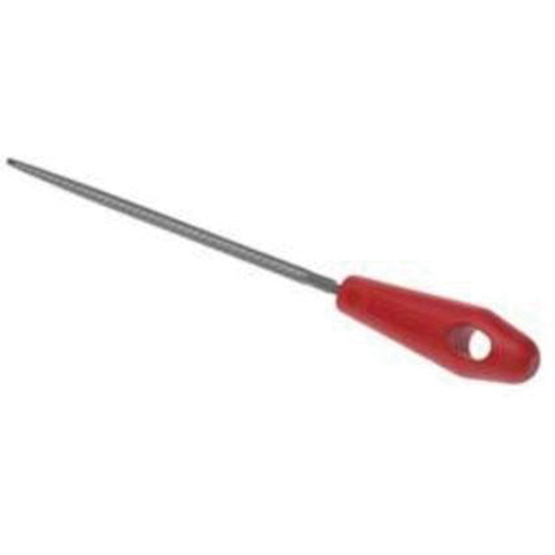 File with Red Handle, 8" L, Round, Bastard Cut Planification Entrepots Molloy