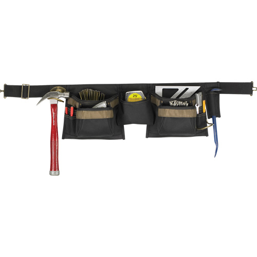 Deluxe Tool Belt Combo, Polyester, Black Planification Entrepots Molloy