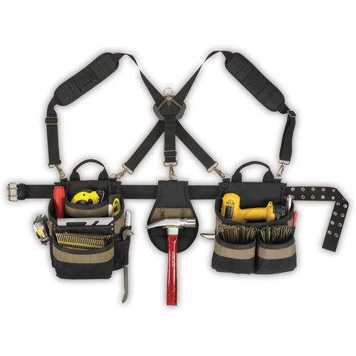 Ceintures combin&eacute;es 5 pi&egrave;ces avec 20 poches Comfortlift, Polyester, Noir Planification Entrepots Molloy