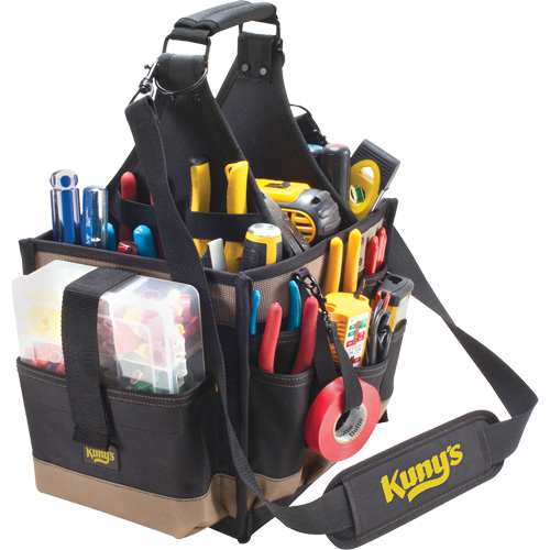 Large Electrical & Maintenance Tool Carrier, Polyester, 23 Pockets, Black Planification Entrepots Molloy