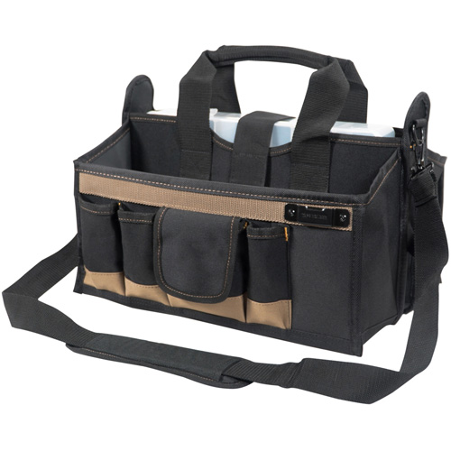 Sac &agrave; outils avec plateau central, Toile, 16 pochettes, Noir Planification Entrepots Molloy