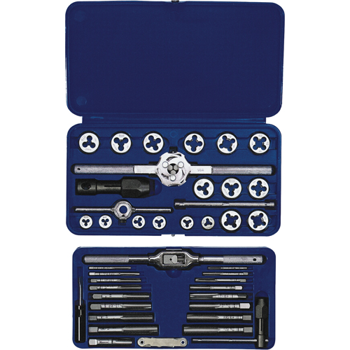 Hanson&reg; Fractional Tap & Hex Die Set, 41 Pieces Planification Entrepots Molloy