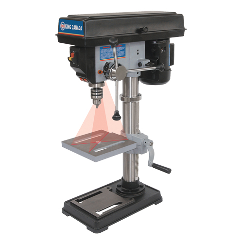 Perceuses &agrave; colonne avec laser, 10", Mandrin 1/2", 3050 tr/min Planification Entrepots Molloy