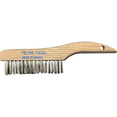 Brosses de nettoyage &agrave; manche en patin, Acier inoxydable, 4 x 16 rangs de fils, Longueur 10" Planification Entrepots Molloy