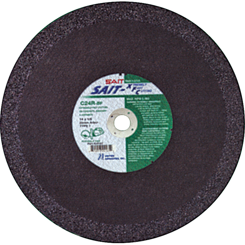 C24R Concrete High Speed Cut-Off Wheel, 12" x 1/8", 1" Arbor, Type 1, Aluminum Oxide, 6300 RPM Planification Entrepots Molloy