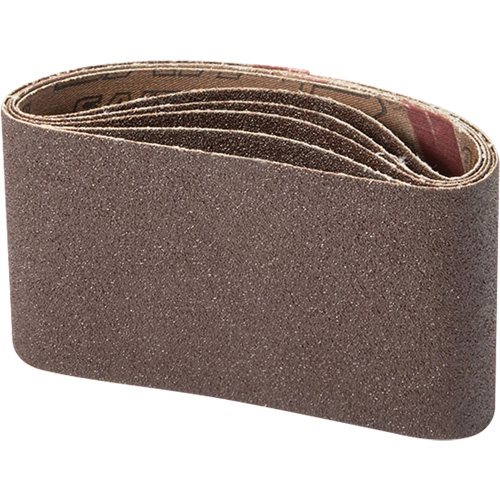 Portable Abrasive Belt, 3" W x 21" L, Aluminum Oxide, 100 Grit Planification Entrepots Molloy