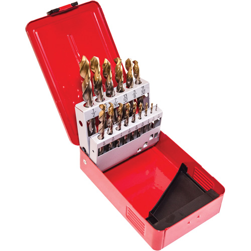 Jobber Drill Set, 15 Pieces, High Speed Steel Planification Entrepots Molloy