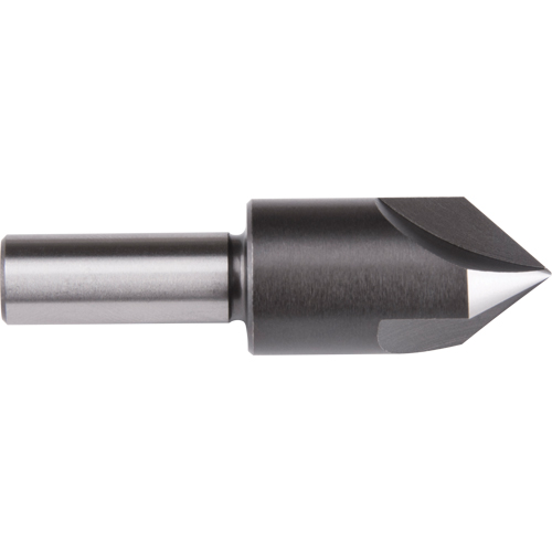 Straight Shank Countersink, 3/8", High Speed Steel, 60° Angle, 3 Flutes Planification Entrepots Molloy