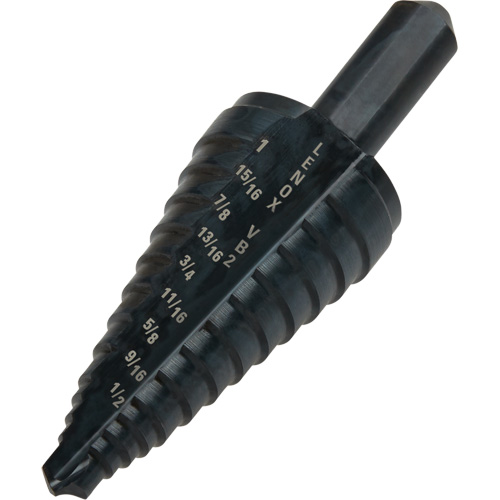 #2 Step Drill Bit, 1/8" - 1" , 1/16" Increments, High Speed Steel Planification Entrepots Molloy