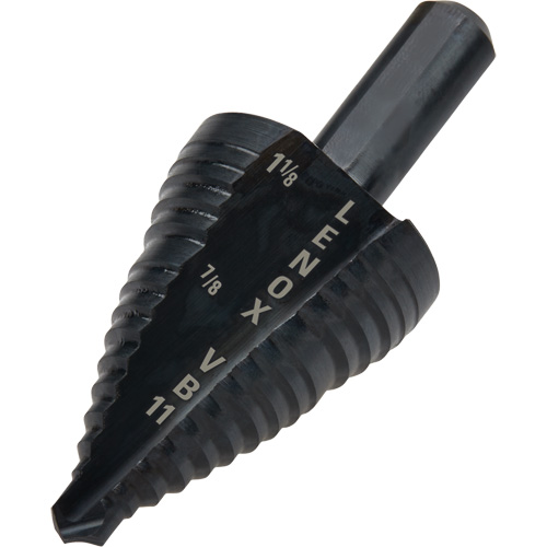 Foret &eacute;tag&eacute; no 11, 7/8" - 1-1/8", Incr&eacute;ments de 1/4", Acier rapide Planification Entrepots Molloy