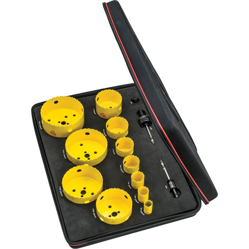 Trousse de scie cloche pour &eacute;lectricien, 14 morcea Planification Entrepots Molloy