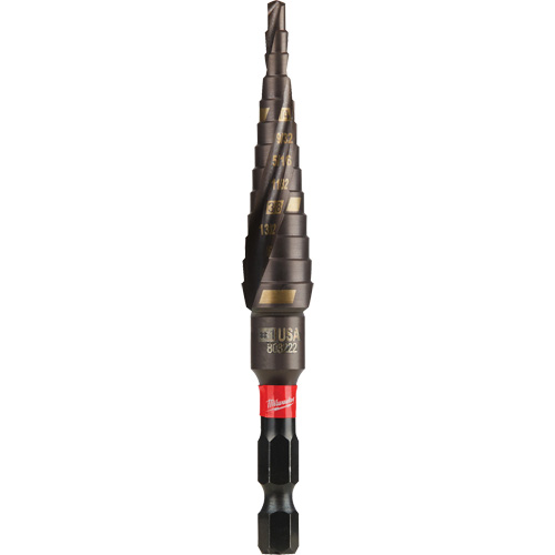 Foret &eacute;tag&eacute; #1 Shockwave Impact Duty, 1/2" - 1-1/8", Incr&eacute;ments de 1/32", Titane Planification Entrepots Molloy