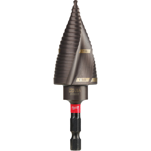 Foret &eacute;tag&eacute; #9 Shockwave Impact Duty, 7/8" - 1-1/8", Incr&eacute;ments de 1/4", Titane Planification Entrepots Molloy