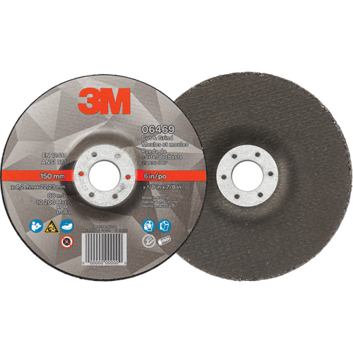 Cut & Grind Wheel, 6" x 1/8", 7/8" Arbor, Type 27, Ceramic Planification Entrepots Molloy