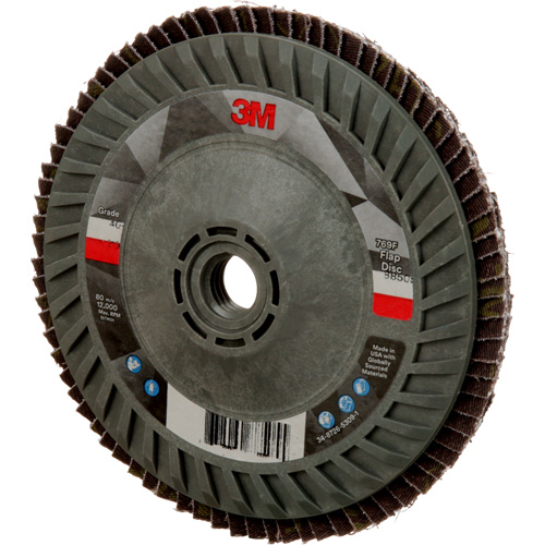 769F Quick Change Flap Disc, 5" x 5/8"-11, Type 27, 40+ Grit, Ceramic Planification Entrepots Molloy