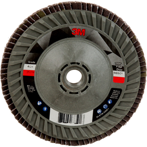 Disque &agrave; lamelles &agrave; changement rapide 769F, 5" x 5/8"-11, Type 29, Grain 40+, C&eacute;ramique Planification Entrepots Molloy
