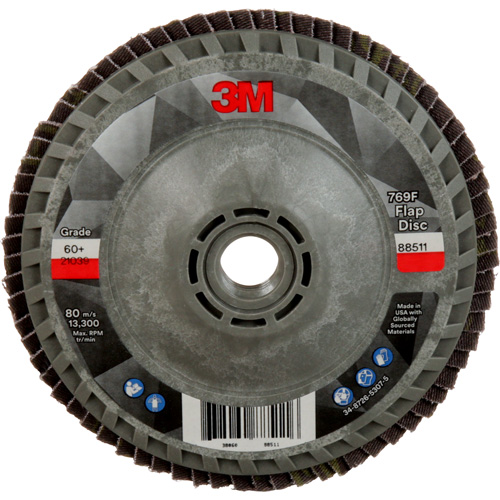 Disque &agrave; lamelles &agrave; changement rapide 769F, 4-1/2" x 5/8"-11, Type 27, Grain 60+, C&eacute;ramique Planification Entrepots Molloy