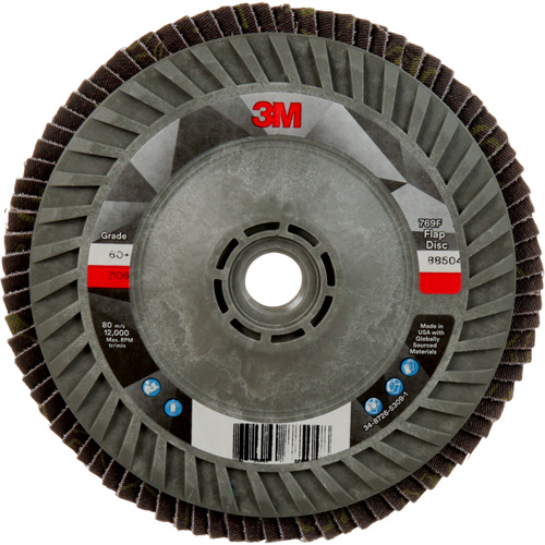Disque &agrave; lamelles &agrave; changement rapide 769F, 5" x 5/8"-11, Type 27, Grain 60+, C&eacute;ramique Planification Entrepots Molloy