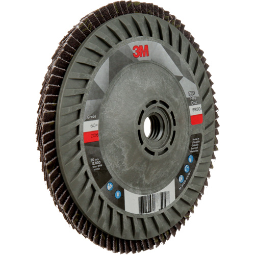 Disque &agrave; lamelles &agrave; changement rapide 769F, 5" x 5/8"-11, Type 27, Grain 60+, C&eacute;ramique Planification Entrepots Molloy