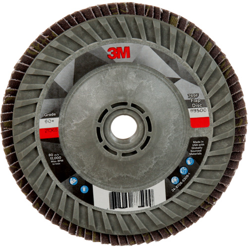 Disque &agrave; lamelles &agrave; changement rapide 769F, 5" x 5/8"-11, Type 29, Grain 60+, C&eacute;ramique Planification Entrepots Molloy