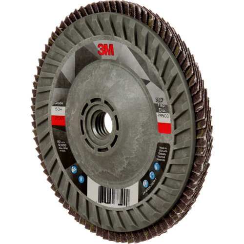 Disque &agrave; lamelles &agrave; changement rapide 769F, 5" x 5/8"-11, Type 29, Grain 60+, C&eacute;ramique Planification Entrepots Molloy
