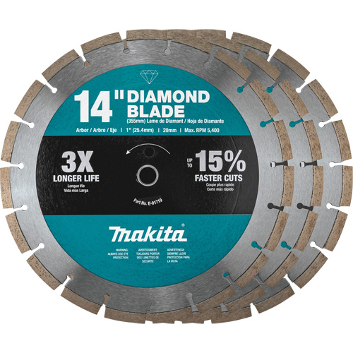 Lame au diamant segment&eacute;e &agrave; usage g&eacute;n&eacute;ral pour entrepreneur Planification Entrepots Molloy