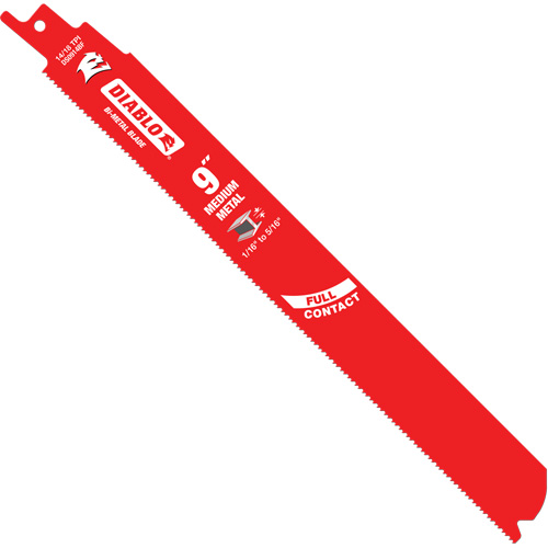 Lame de scie alternative de s&eacute;rie moyenne pour le m&eacute;tal, Bim&eacute;tal, 14-18 Dents par pouce, 9" lo x 1" la Planification Entrepots Molloy
