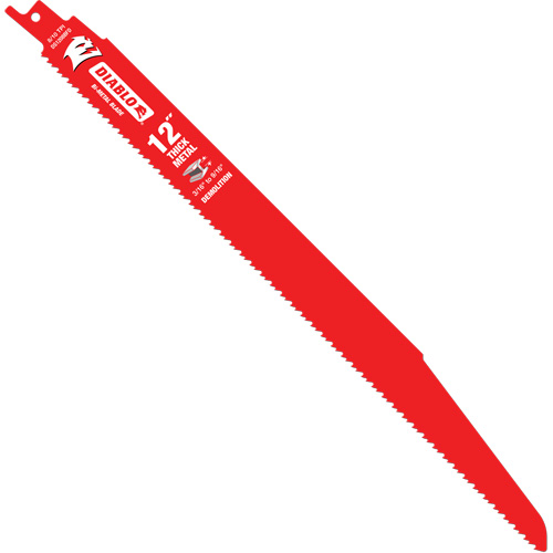 Lame de scie alternative pour la d&eacute;molition et les m&eacute;taux &eacute;pais, Bim&eacute;tal, 8-10 Dents par pouce, 12" lo Planification Entrepots Molloy