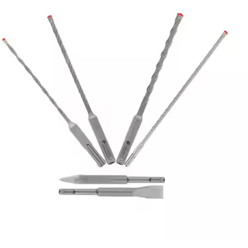 Jeu de forets et burins pour marteau &agrave; t&ecirc;te enti&egrave;rement au carbure &agrave; 4 couteaux SDS-Plus Rebar Demon, 6 morceaux, Carbure Planification Entrepots Molloy