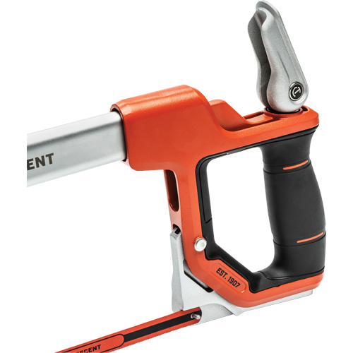 Scie &agrave; m&eacute;taux &agrave; tension rapide avec poign&eacute;e &agrave; double mat&eacute;riau, 12", Prise Ergonomique Planification Entrepots Molloy