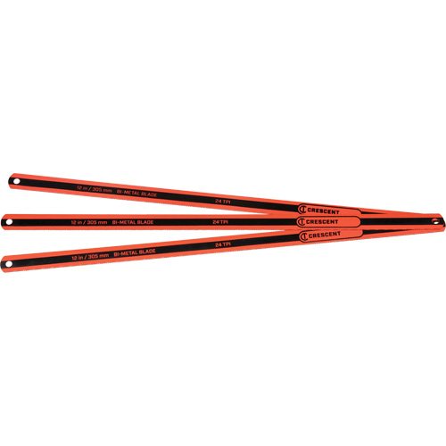 Lames de rechange pour scie &agrave; m&eacute;taux, Bim&eacute;tal, 12" lo, 24 dents par pouce Planification Entrepots Molloy