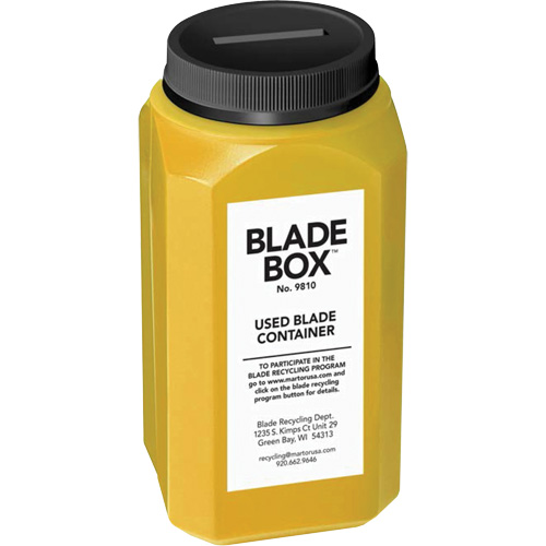 Contenant pour lames us&eacute;es Planification Entrepots Molloy