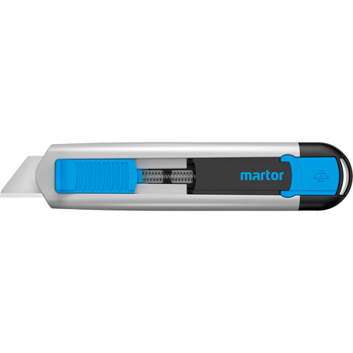 Secunorm 525 Retractable Safety Knife with Blunt Tip Blade, 18 mm, Aluminum Handle Planification Entrepots Molloy