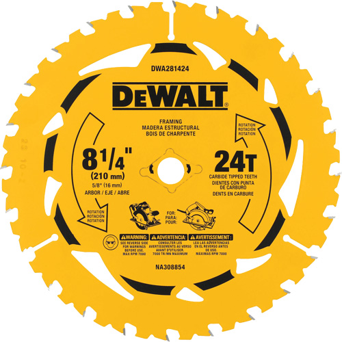 Ripping Circular Saw Blade, 8-1/4", 40 Teeth, Wood Use Planification Entrepots Molloy