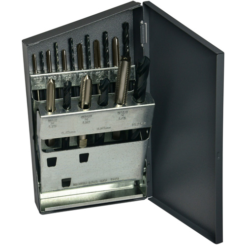 Jeu de forets courts & taraud manuels m&eacute;triques HTGP, 18 morcea Planification Entrepots Molloy