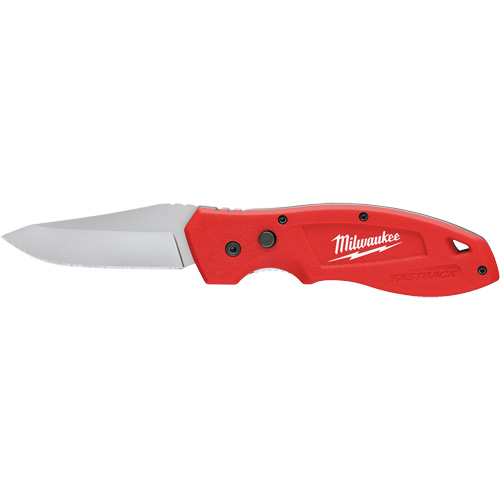 FASTBACK Smooth Folding Pocket Knife, 7-3/4" Blade, Stainless Steel Blade, Metal Handle Planification Entrepots Molloy