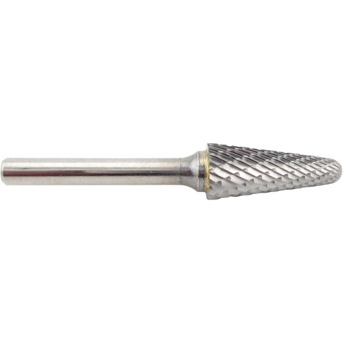 Taper Shape Carbide Shipyard Bur, SL-5, 5/8" Dia., 1/4" Shank, 1-3/16" Depth of Cut Planification Entrepots Molloy