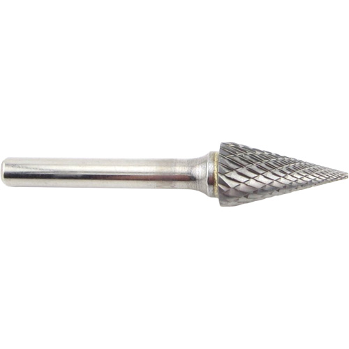 Cone Shape Carbide Shipyard Bur, SM-5, 1/2" Dia., 1/4" Shank, 7/8" Depth of Cut Planification Entrepots Molloy