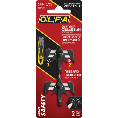 Quick-Change Concealed Blade Replacement Heads, Single Style Planification Entrepots Molloy