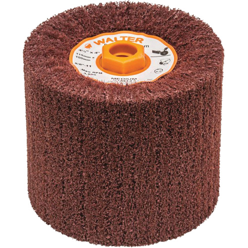 Blendex Surface Conditioning Drum, 4-1/2" Dia. x 4" W, 5/8"-11 Arbor, Medium Grit Planification Entrepots Molloy