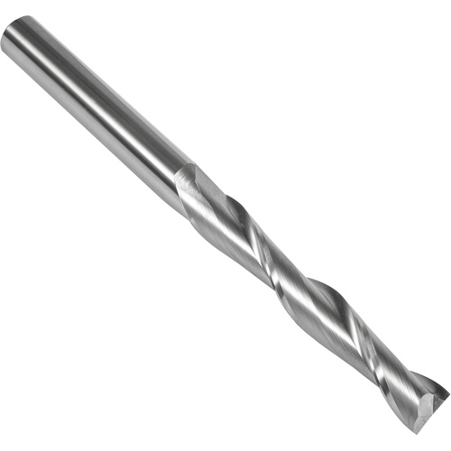 Fraise en bout carr&eacute;e extra longue 30° S111, 1/2" dia., 6" lo, 2 cannelures, 1/2" tige, Carbure Planification Entrepots Molloy