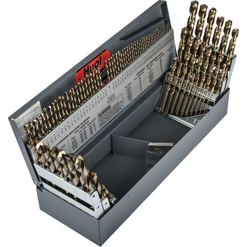 Heavy-Duty Jobber Length Combination Drill Bit Set, 114 Pieces, High Speed Cobalt Planification Entrepots Molloy
