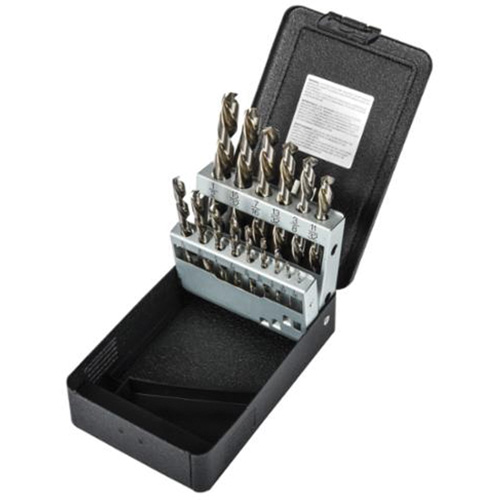 Jobber Length Drill Bit Set, 15 Pieces, High Speed Steel Planification Entrepots Molloy